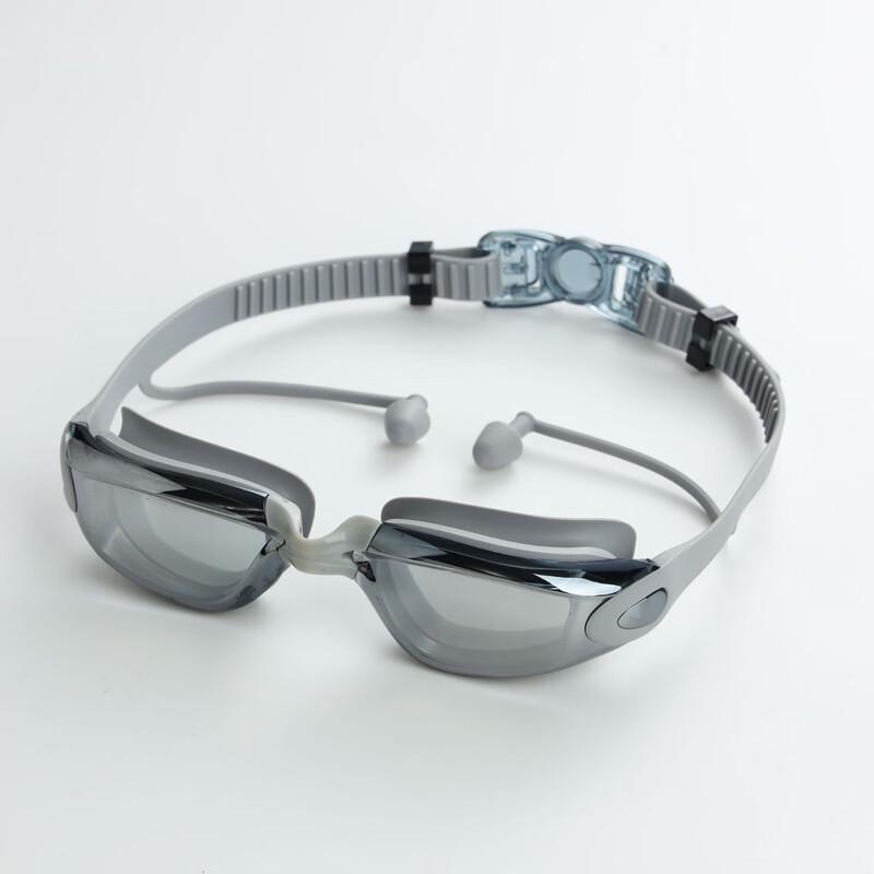 WEZHO Electroplated HD Waterproof Swim Goggles with Earplugs