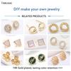925 Silver Needle Hypoallergenic Palm Shape Hamsa Earrings Hooks Clasps High Quality Post Earring DIY Jewelry Making Accessories