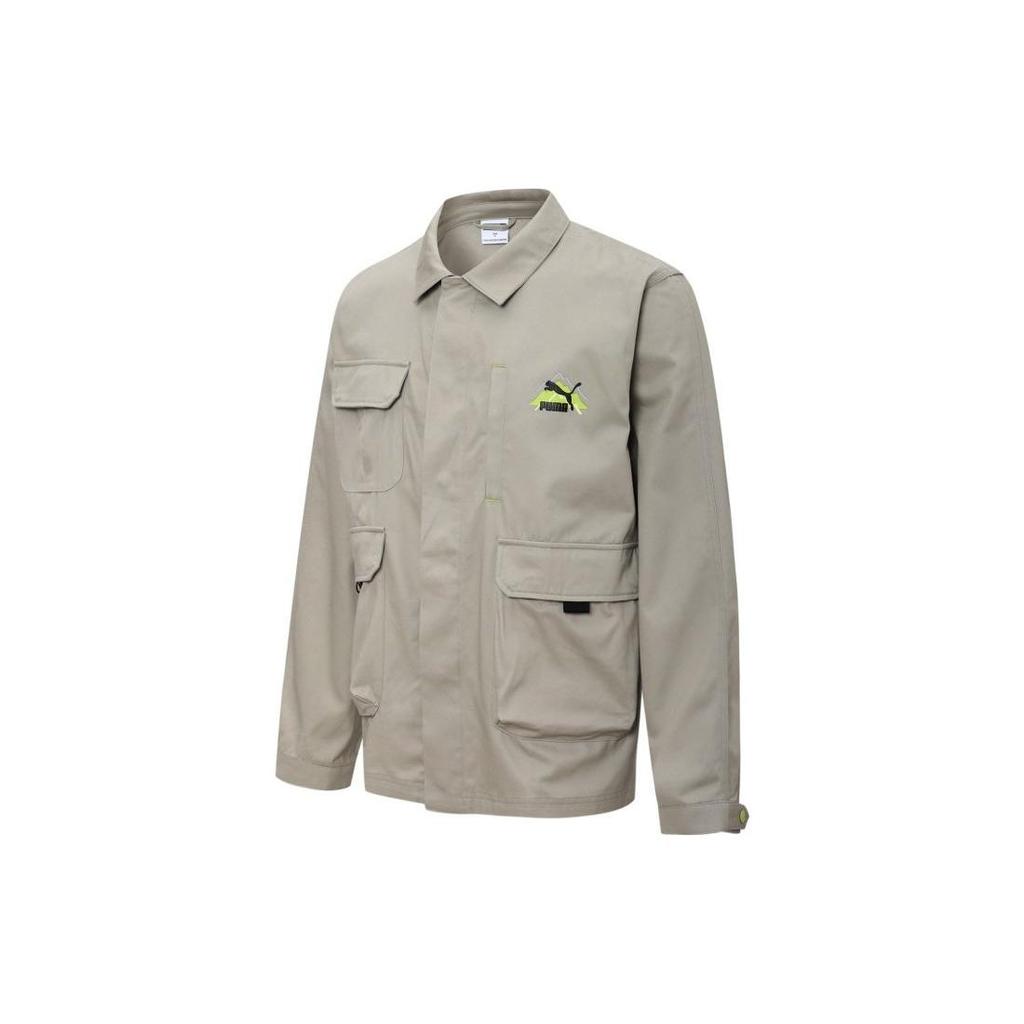 Puma Jackets Men's Gray Lapel Moderate Workwear 537423-68