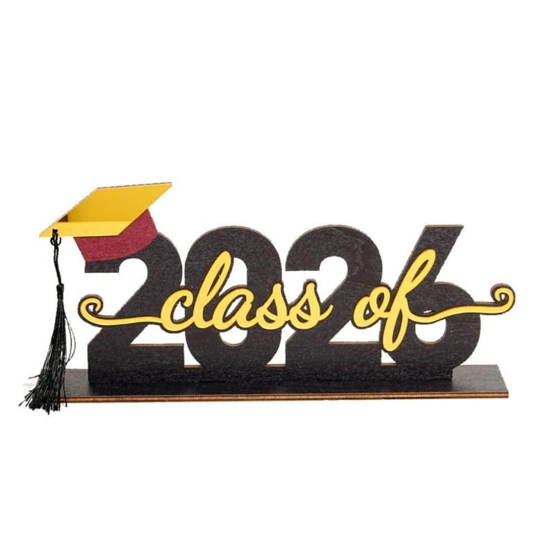 Graduation Decorations Class of 2026 Wood Table Centerpieces Congrats Grad Wooden Sign Graduation Table Toppers Gift