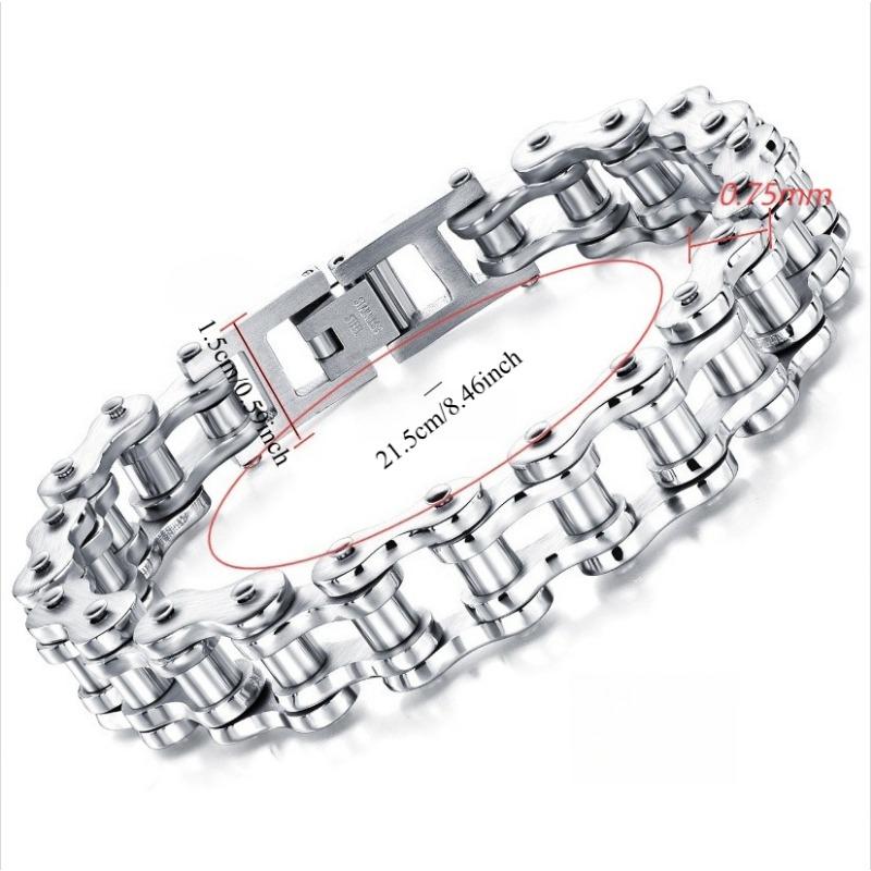 1PC Selected Titanium Steel Handheld Bicycle Chain Men's Elegant Simple Stainless Steel Single Bike Chain Wrist Chain Motorcycle Chain