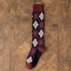 Streetwear Stripe Check Socks Elastic British Style Long Socks Cute Knee High Stockings  Student