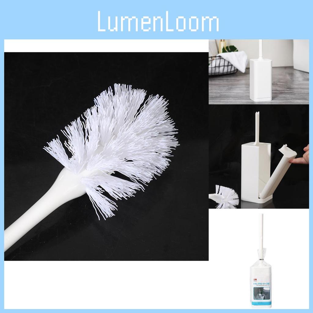 Toilet Cleaning Brush With Base Long Handle Plastic Design For Bathroom Hygiene