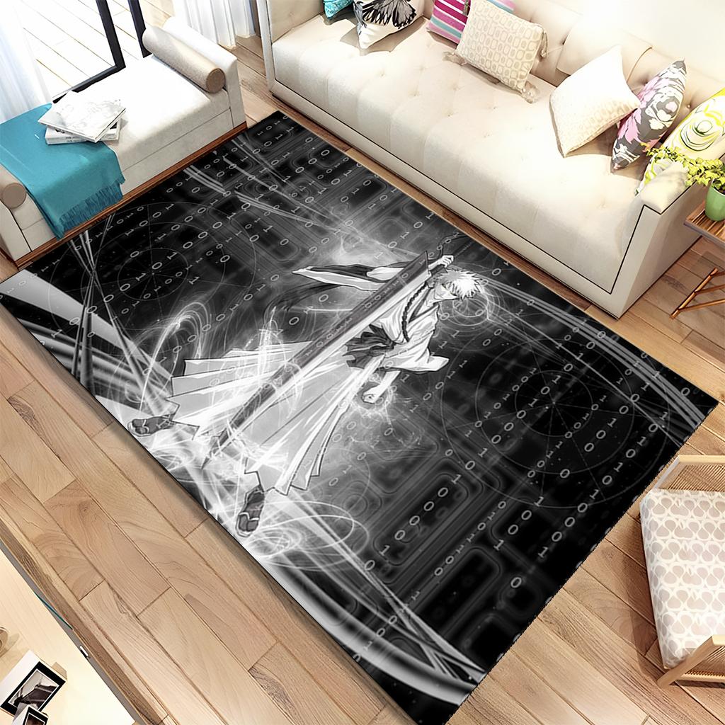 3D Anime Bleach Japan Cartoon Area Rug,Carpet Rug for Home Living Room Bedroom Sofa Doormat Decor,kids Non-slip Floor Mat Gift