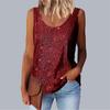 Women's Top, Commuting Sequins, Loose Fitting, Round Neck Vest, Comfortable and Casual