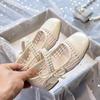 2026 New Little Girl Leather Shoes with Dress Soft Sole Children's Crystal Shoes Single Shoes