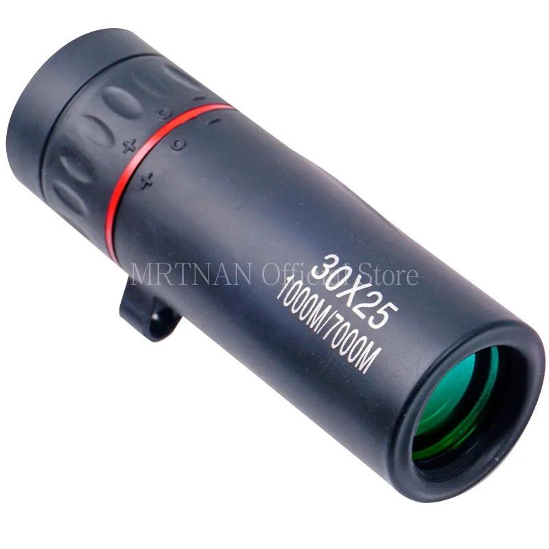 30x25 Monocular Telescope Binoculars Focus Green Film Binocular Optical Hunting Tourism Scope For Outdoor