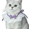 Cat and Dog Lace Bow Bib with Bell - Cute Pet Scarf Decoration