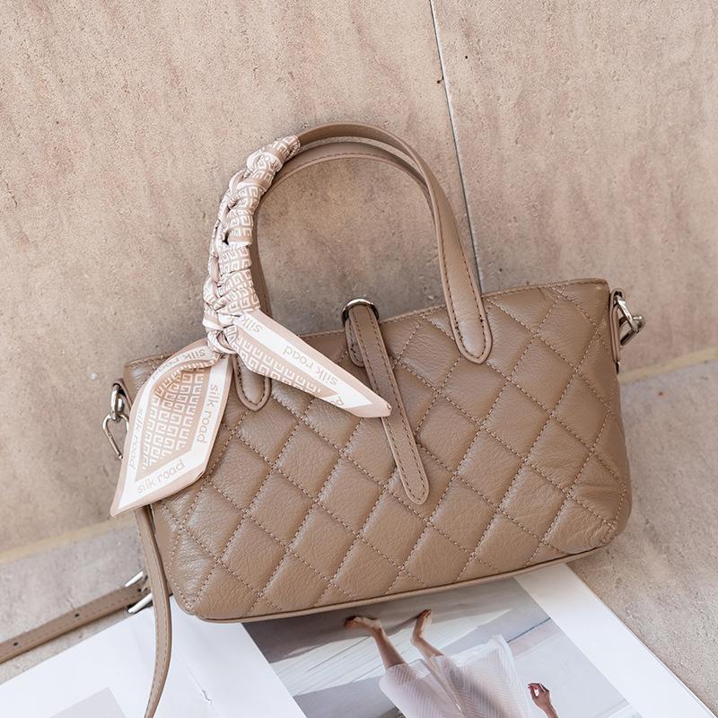 Leather Women's Bags, New Natural Drop Leather Pattern Shoulder Bags, Large-capacity Messenger Bags, Handbags, Women's Bags