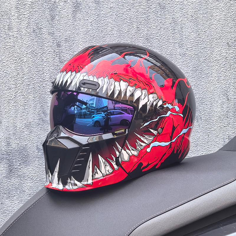 ORZ New Scorpion Retro Motorcycle Cascos Moto Locomotive Personality Multi-purpose Combination Helmet Half M L XL XXL XXXL