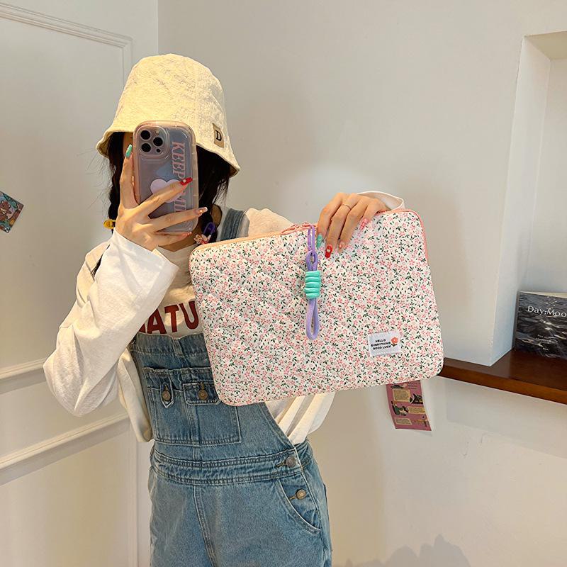 New Style Ladies Laptop and iPad Bag - 11/13/15 Inch, Fresh Floral Design