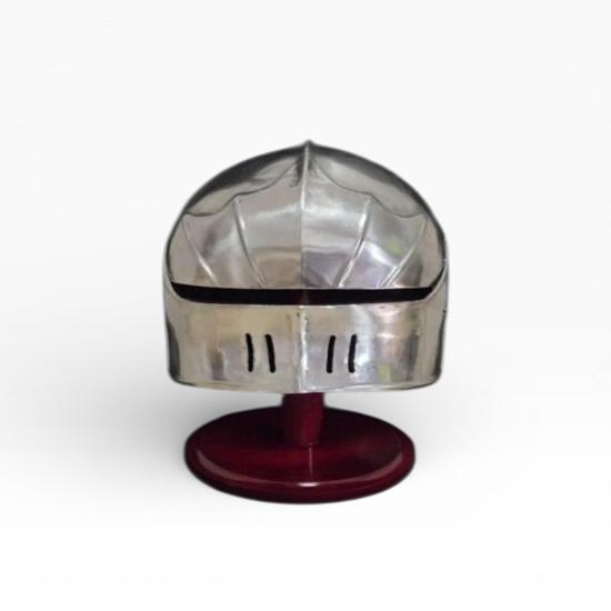 

German Sallet Medieval Steel Helmet with Long Tail With Stand Home Decor