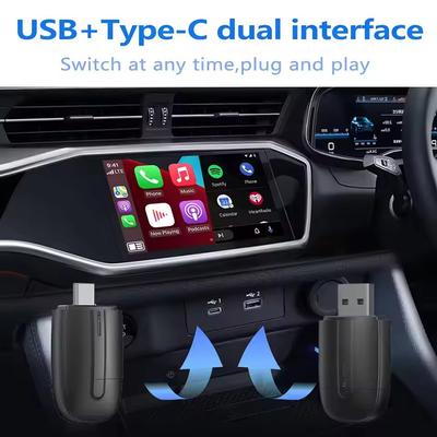 CarPlay sans fil USB Type-C 2 en 1 Adaptateur de voiture sans fil Support Pour Android Auto OEM Universel Bluetooth CarPlay Plug and Play
