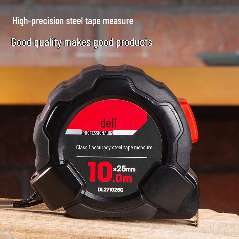 Deli High-Precision Steel Measuring Tape, Thickened & Film-Coated, 5m/7.5m/10m Options
