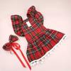 Gonna con cinturino per cani di Natale Gonna per abbigliamento autunnale/invernale per cani Gonna per abbigliamento per gatti Abbigliamento a quadri natalizi Vestiti per cani di piccola taglia