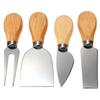 4pcs/set Wood Handle Sets  Bard Set Oak Bamboo Cheese Cutter Knife Slicer Kit Kitchen Cheedse Cutter Useful Cooking Tools