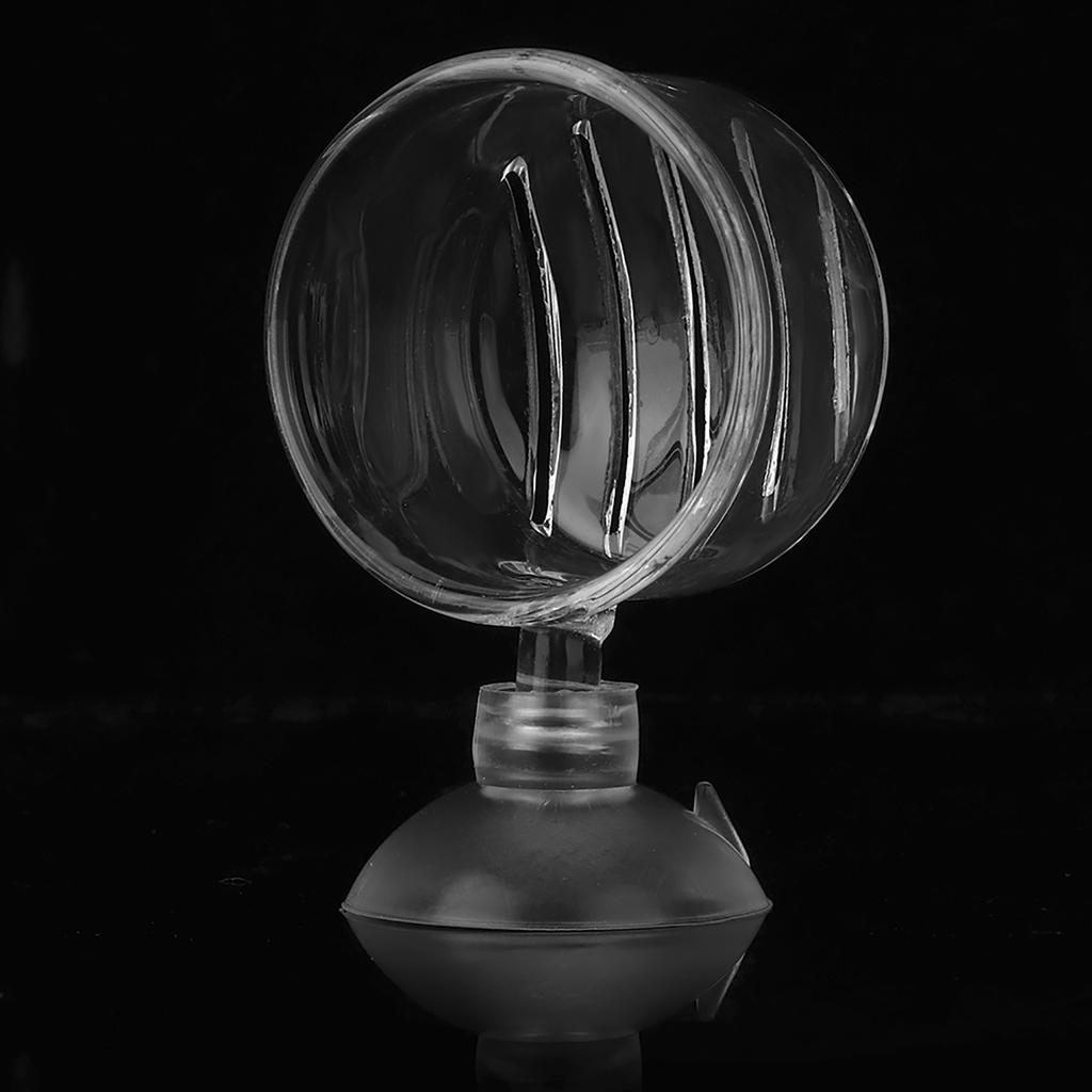 Transparent Aquarium Red Worm Feeder Suction Cup Fish Feeding Cup Container AccessoryGlass Crack Cup