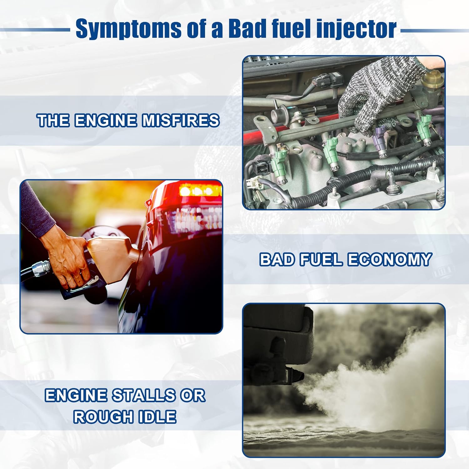 

ACROPIX Замена форсунки топливного инжектора для Toyota Tundra 5.7L V8 2008-2019 23250-0S020 - Упаковка из 8