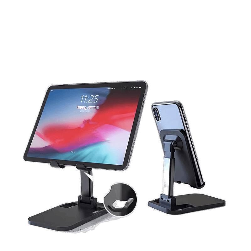 Adjustable Aluminum Phone & Tablet Stand: Foldable, Weighted Base