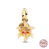 925 Silber Menschenfressende Blume Charms Perlen für DIY Schmuck 3mm Armband Damen Ringe Geschenke