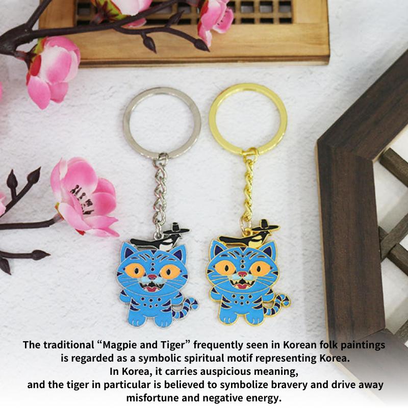 [K-PoP] Korean Traditional Keychain – Blue Tiger & Gat Collection