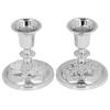 2Pcs Metal Candle Stand Good Stability Multifunctional European Simple Candle Sticks Long Holder