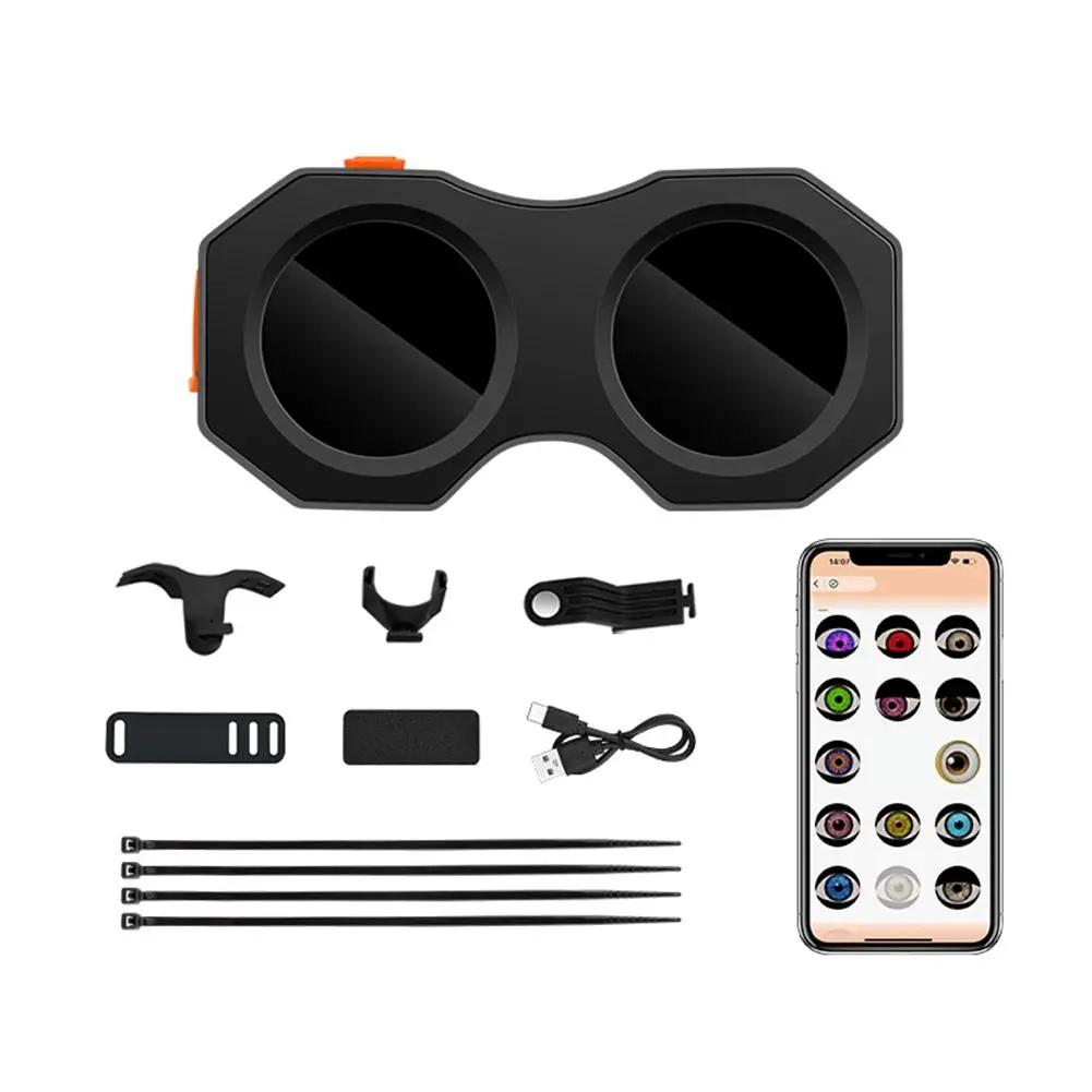 Electric Tricycle Motorcycle LED Rearview Mirror Modification Headlight Eye Winking Light Car Accessories Devil T5S5