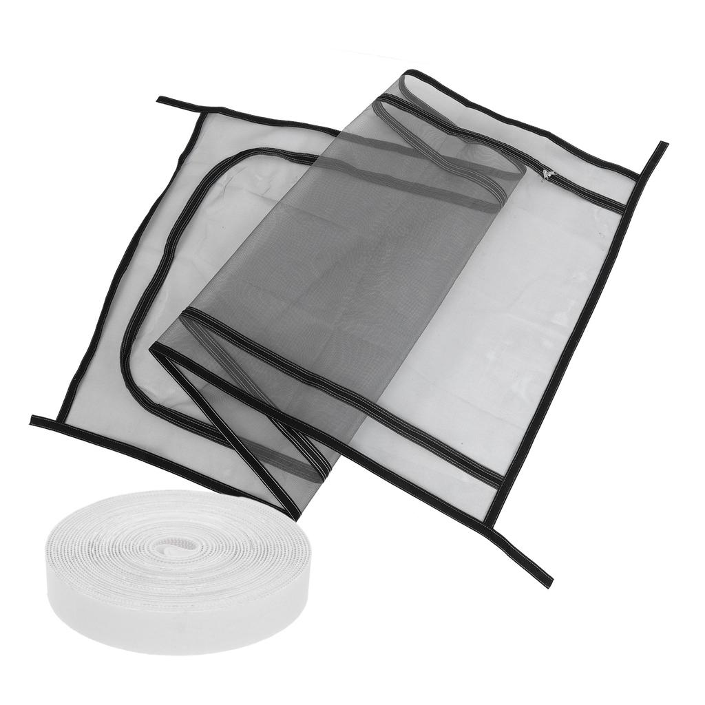 Pet Screen Door for Cats Dogs with Zipper Heavy Duty Mesh Security Ventilation Easy Use Design Cat Screen Door