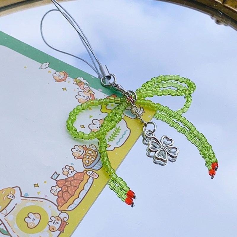 Unique Bowknot Pendant Phonechain Trendy Keychain Accessory  Simple Portable Phone Decoration for Bags and Cameras