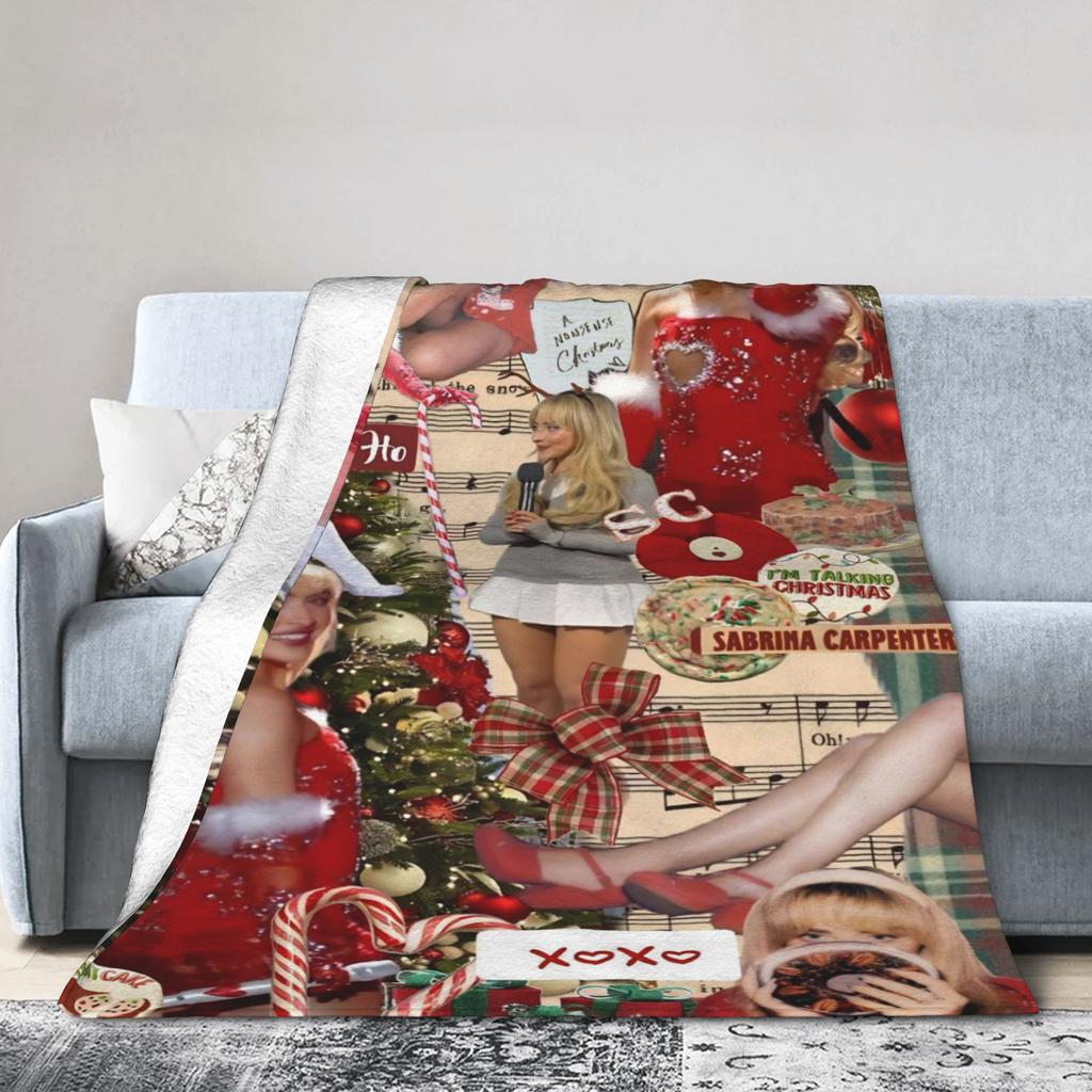 Sabrina Carpenter American Singer Blanket Quality Warm Soft Bedding Throws Spring Camping Couch Bed Aesthetic Bedspread