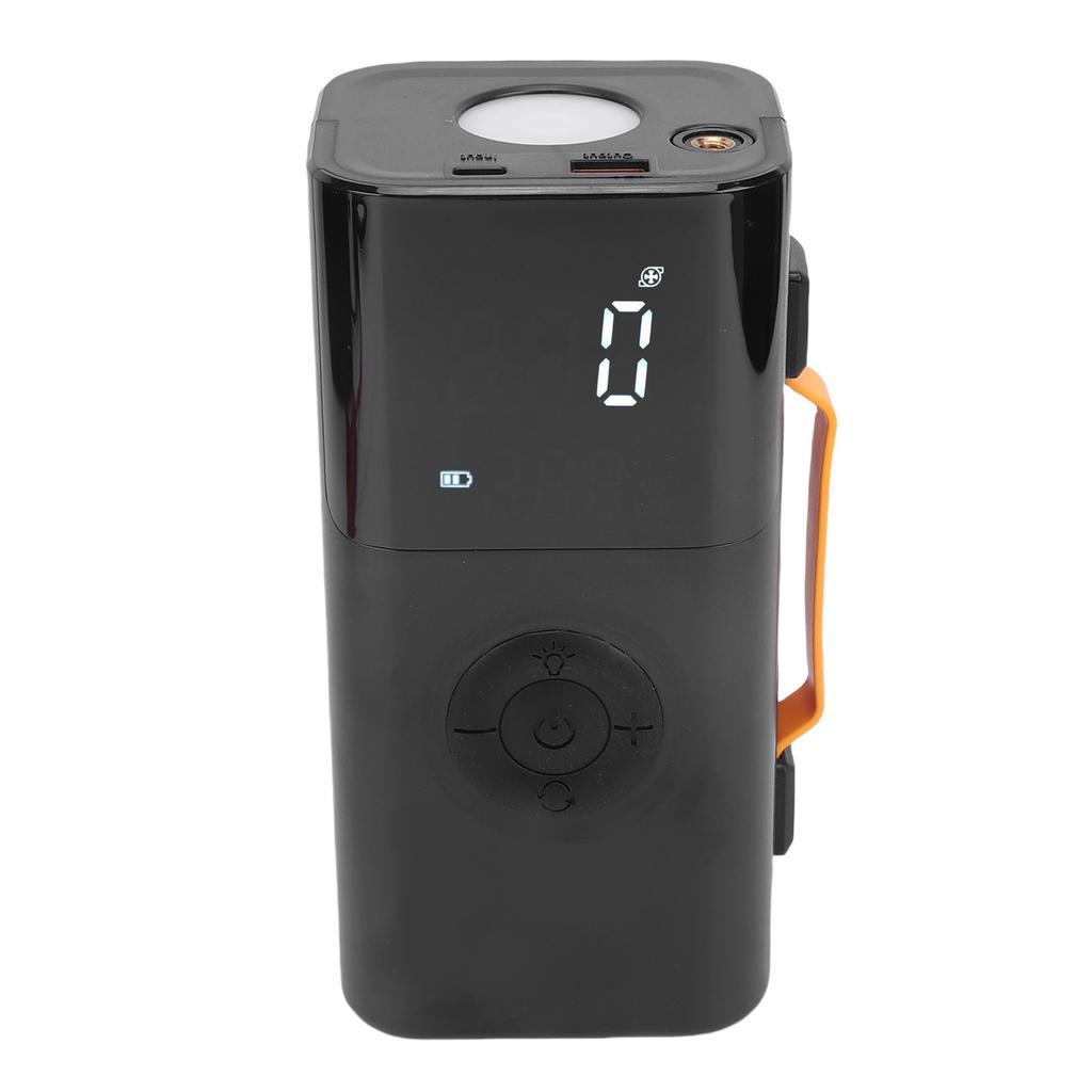 Car Battery Jump Starter 10,000mAh 3 LED Light Modes 2 USB Output Built in Air Compressor Portable Car Jump Starter