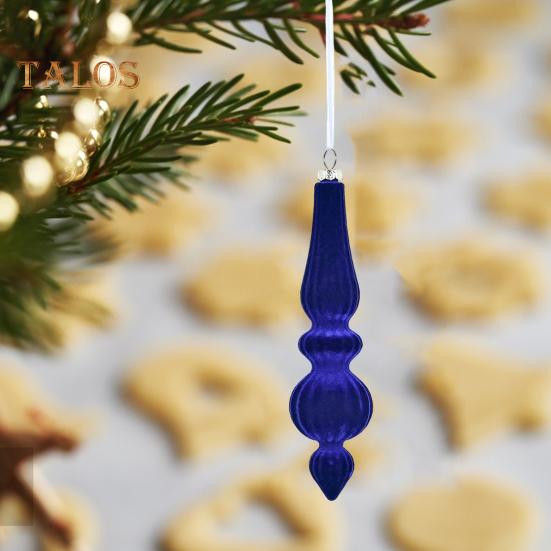 6 pezzi di palline di Natale floccate di forma irregolare infrangibili palline di Natale leggere decorazioni festive da appendere per albero di Natale decorazioni per la casa