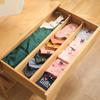 2/4pcs Bamboo Drawer Divider, Adjustable Expandable Drawer Divider, Bedroom Kitchen Drawer Storage Divider