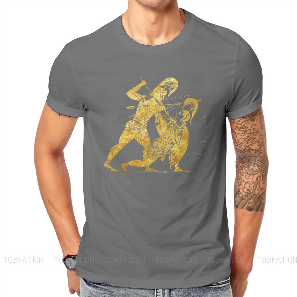 Achilles Penthesilea Antike Griechen Spartaner T-Shirt Grafik Punk T-Shirt Streetwear Homme Reine Baumwolle Übergroße T-Shirts Tops
