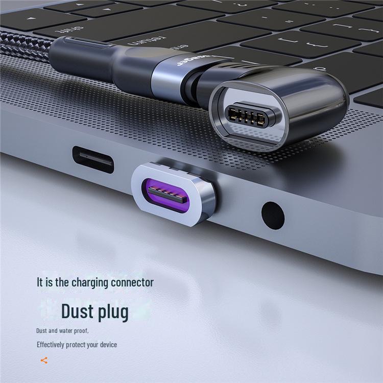 ESSAGER Magnetic PD100W Fast-Charging Side-Plug Adapter for MacBook