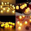 LED Candle Lights, Interior Lights, Christmas Decorations, New Year's, Weddings, Birthdays, Holidays, Parties - Stylish (Round - 24 pieces)