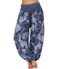 15 Color Women Casual Elastic Waist Plus Size Print Long Trousers Straight Loose Long Pants Haren