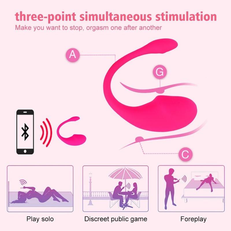 AMOURAURA 10 Modes Wireless Vibration Love Sex Egg Vibrator Vaginal G Spot Vibrating Stimulator Wearable Bluetooth APP Control