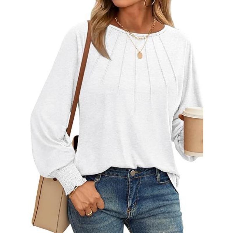 

Осень Зима Однотонный Свободный Повседневный Свитшот Женский Рюши Мода Все-сочетаемый Пуловер Футболка Топ S белый