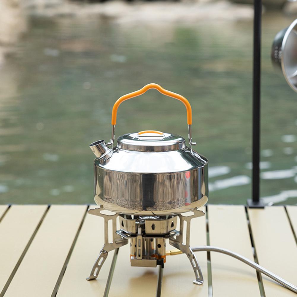 800ml Outdoor Portable Kettle 304 Stainless Steel Teapot Outdoor Hiking Camping Cooking Utensils Equipment