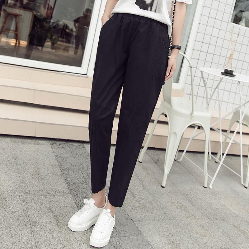 Ladies' Trousers Nine-minute Trousers Summer Thin Section Straight Loose Loose Thin Versatile Wide-legged Casual Small Foot Radish Harlan Trousers