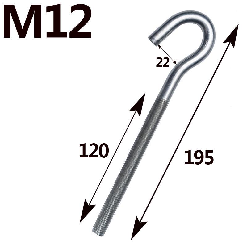 Galvanized Closed Eye Screw Hook with Ring Bolt