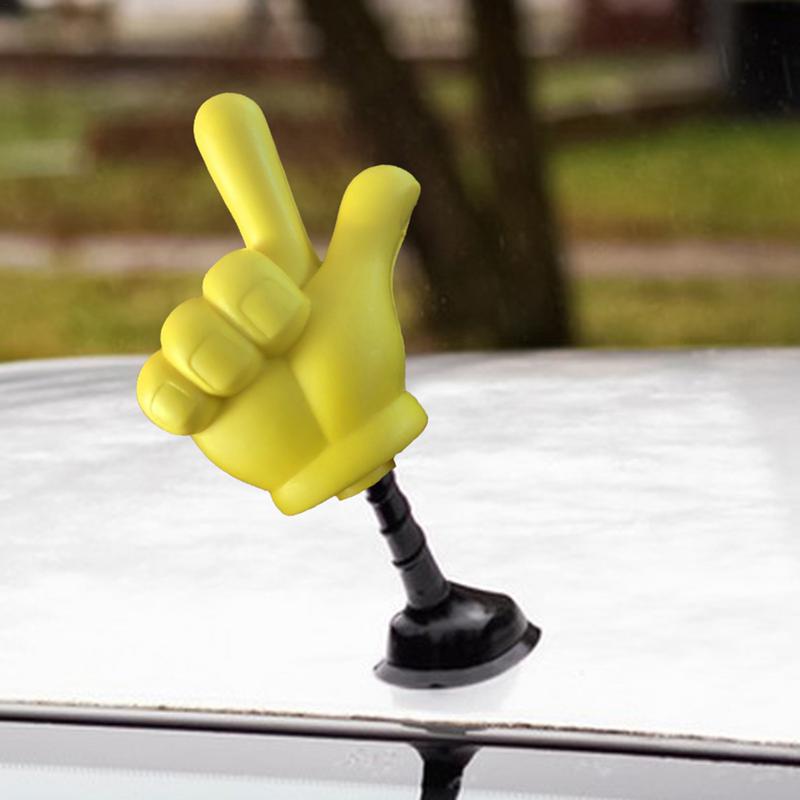 Antenna Toppers For Vehicles Hand Gesture Antenna Balls For Cars Cute Roof Ornament For Workplace Tractor RV Most Vehicle SUV