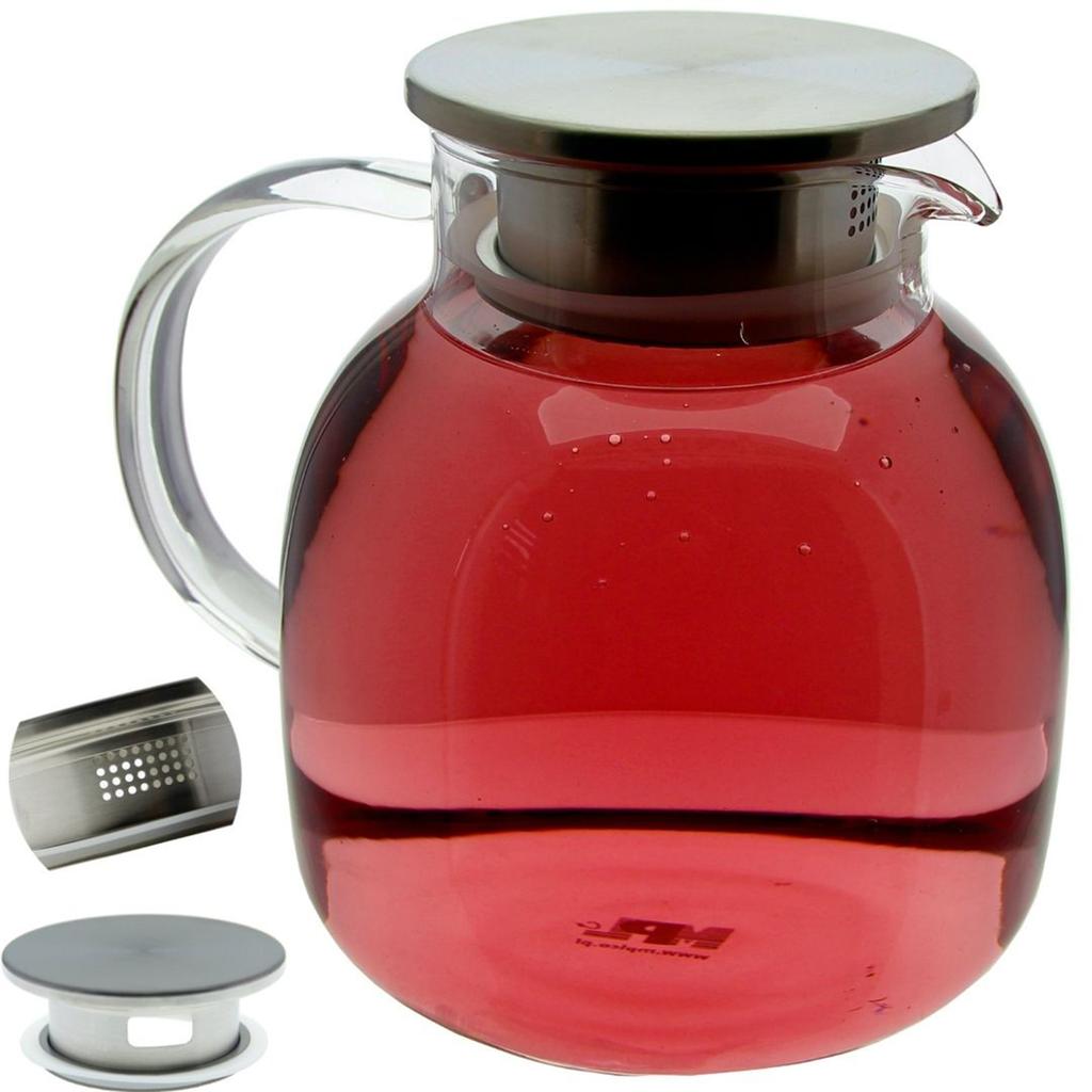 Glass Jug For Water, Juice, Tea, Coffee, Hot 1.2L