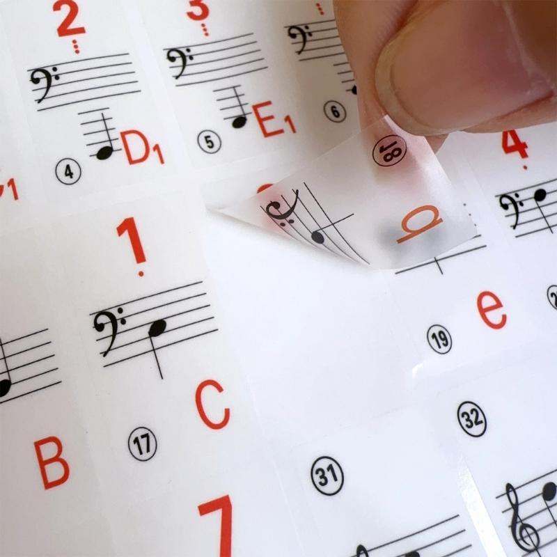 Piano Stickers for 88/61/54/49/37 Keys Piano Keyboard Music Labels Clear Piano Keyboard Stickers Easy to Read