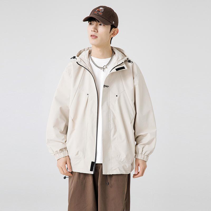 Spring and Autumn Large Size Loose Men's Hooded 3-in-1 Outdoor Jacket Fat American Jacket