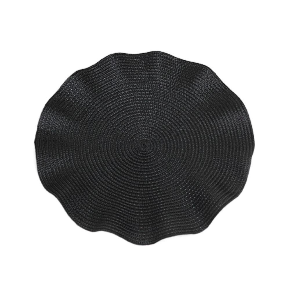 

4Pcs Corrugated Edge Table Mat Washable Coaster Household Braided Placemat Party