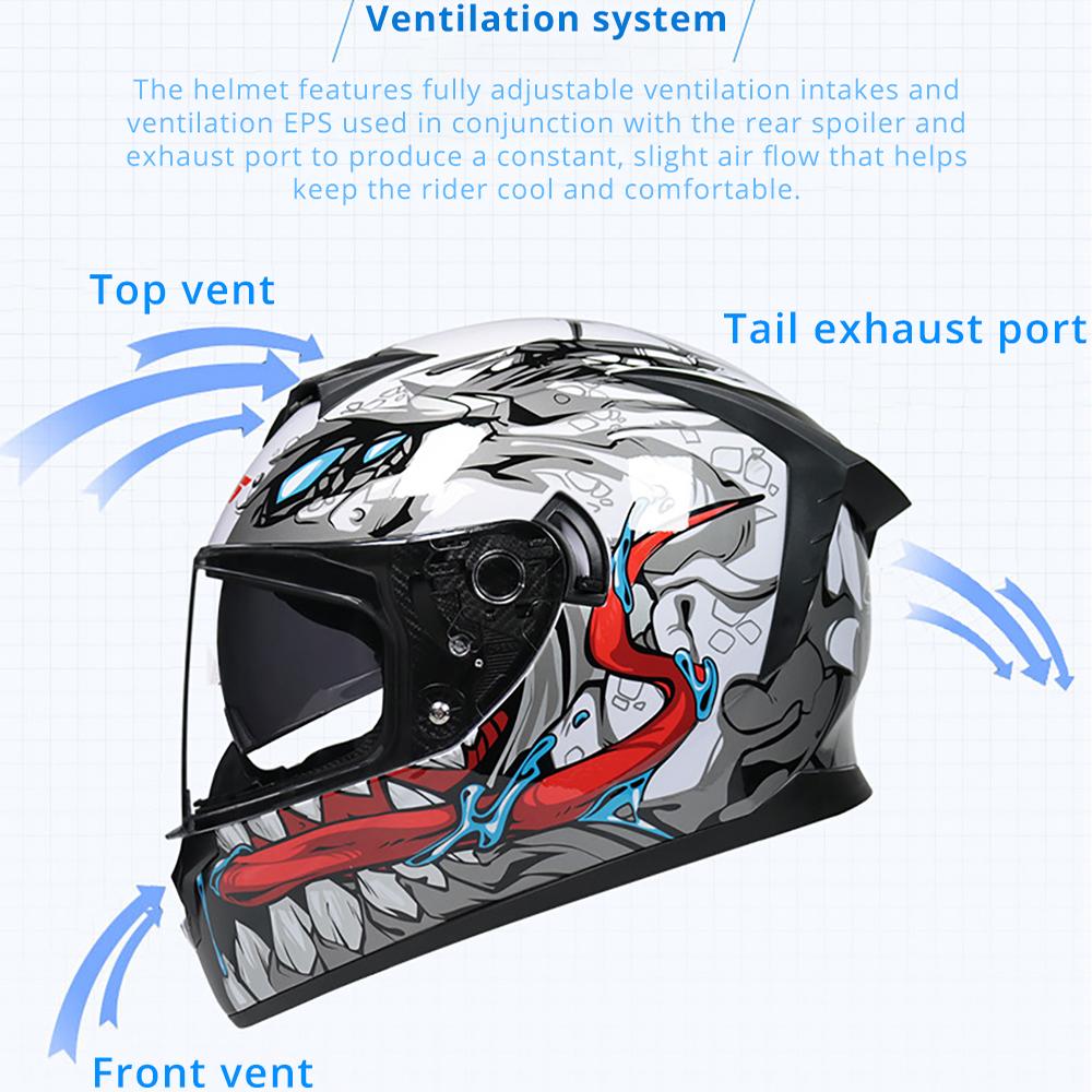 Motorcycle Helmet Carbon Fiber Wear-Resistant Biker Helmet Breathable Motocross Kask Anti-Fall Head Protection Full Face Helmets