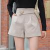 High Waist Slimming Women's A-Line Wide Leg Suit Shorts for Spring/Autumn