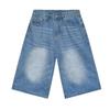 STREETRICH Korean Style Vintage Men's Jeans Summer Loose Male Wide Leg Knee Length Shorts New Washed Fashion Short Denim Pants
